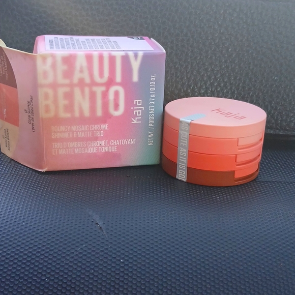 NIB KAJA Beauty Bento Bouncy Mosaic Chrome, Shimmer & Matte Trio - Coral Sunrise - Picture 2 of 6